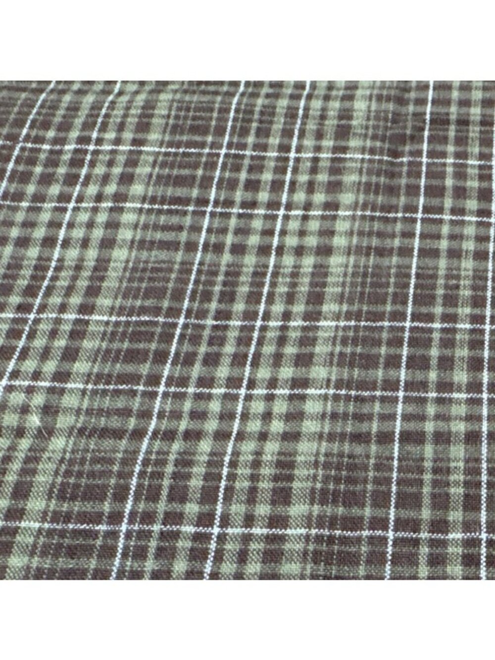 Black & Green Plaid Cotton Fabric Piece 19x32" Sewing Quilting Crafts
